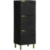 Highboard Juodas 40x33x110 cm Engineered Wood