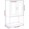 Highboard Juodas 68x39x107 cm Plienas