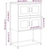 Highboard Juodas 68x39x107 cm Plienas