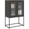Highboard Juodas 68x39x107 cm Plienas