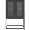 Highboard Juodas 68x39x107 cm Plienas