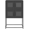Highboard Juodas 68x39x107 cm Plienas