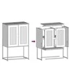 Highboard Juodas 68x39x107 cm Plienas
