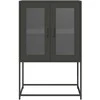 Highboard Juodas 68x39x107 cm Plienas