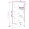 Highboard Olive Žalias 68x39x123 cm Plienas