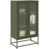 Highboard Olive Žalias 68x39x123 cm Plienas