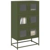 Highboard Olive Žalias 68x39x123 cm Plienas
