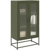Highboard Olive Žalias 68x39x123 cm Plienas