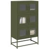 Highboard Olive Žalias 68x39x123 cm Plienas