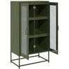 Highboard Olive Žalias 68x39x123 cm Plienas