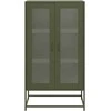 Highboard Olive Žalias 68x39x123 cm Plienas