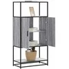 Highboard Pilka Sonoma 68x35x139 cm Mediena ir metalas