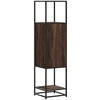 Highboard Rudas ąžuolas 35,5x35x139 cm Mediena ir metalas