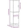 Highboard Rudas ąžuolas 35,5x35x139 cm Mediena ir metalas