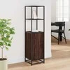 Highboard Rudas ąžuolas 35,5x35x139 cm Mediena ir metalas