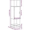 Highboard Rudas ąžuolas 35,5x35x139 cm Mediena ir metalas