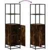 Highboard Rūkytas ąžuolas 35,5x35x139 cm Mediena ir metalas
