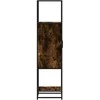 Highboard Rūkytas ąžuolas 35,5x35x139 cm Mediena ir metalas