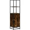 Highboard Rūkytas ąžuolas 35,5x35x139 cm Mediena ir metalas