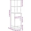 Highboard Rūkytas ąžuolas 35,5x35x139 cm Mediena ir metalas