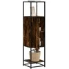 Highboard Rūkytas ąžuolas 35,5x35x139 cm Mediena ir metalas
