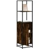 Highboard Rūkytas ąžuolas 35,5x35x139 cm Mediena ir metalas