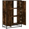 Highboard Rūkytas ąžuolas 68x35x106,5 cm Mediena ir metalas