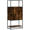 Highboard rūkytas ąžuolas 68x35x139 cm Mediena ir metalas
