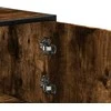 Highboard rūkytas ąžuolas 68x35x139 cm Mediena ir metalas