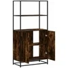 Highboard rūkytas ąžuolas 68x35x139 cm Mediena ir metalas