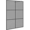 Įėjimo dušo siena Juoda 140 x 195 cm grūdintas stiklas