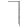 Įėjimo dušo siena Juoda 140 x 195 cm grūdintas stiklas