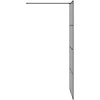 Įėjimo dušo siena Juoda 90 x 195 cm grūdintas stiklas