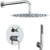 Įmontuota dušo sistema (apvali) Sidabrinė