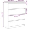 indauja Pilka Sonoma 80x35x99 cm Inžinierinė mediena