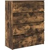 indauja rūkytas ąžuolas 80x35x99 cm inžinerinė mediena