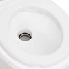 Integruotas stovyklavimo tualetas, baltas, 24+17l, HDPE/PP