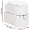 Integruotas stovyklavimo tualetas, baltas, 24+17l, HDPE/emalis