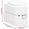 Integruotas stovyklavimo tualetas, baltas, 24+17l, HDPE/PP