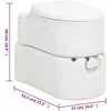 Integruotas stovyklavimo tualetas, baltas, 24+17l, HDPE/emalis