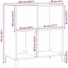 Plokštelių spintelė su lentyna Juodas ąžuolas 84,5 x 38 x 89 cm