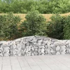 Išlenktas gabiono krepšys, 400x30x60/80 cm, geležis