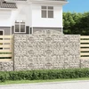 Išlenkti gabiono krepšiai, 13vnt., 300x50x180/200cm, geležis