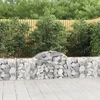 Išlenkti gabiono krepšiai, 2vnt., 200x30x60/80cm, geležis