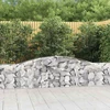 Išlenkti gabiono krepšiai, 4vnt., 400x30x60/80cm, geležis