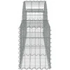 Išlenkti gabiono krepšiai, 9vnt., 200x30x40/60cm, geležis