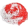 Įspėjamoji grandinė, raudonos/baltos spalvos, 100m, plastikas