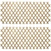 Išplečiamas tinklas tvora 2 pcs Šviesiai rudas 100 x 105 cm