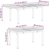 Lauko vakarienės stalas Antracitas 210 x 90 x 73 cm Plienas