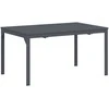 Lauko vakarienės stalas Antracitas 210 x 90 x 73 cm Plienas